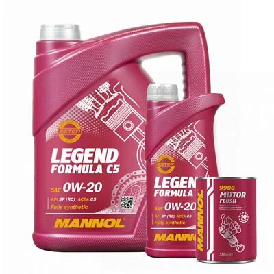 £32.72 • Buy 5+1L MANNOL C5 0W20 Fully Synthetic Engine Oil Dexos 1+ Engine Flush