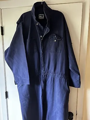 Vintage Bulwark Coverall 62 Blue Flame Resistant Myers Heavyweight Halloween USA • $60