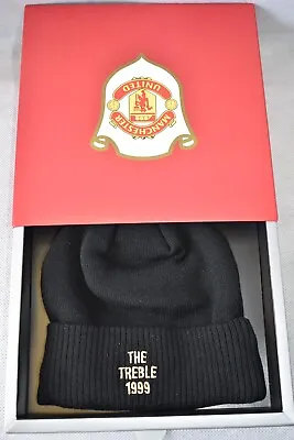 Manchester United The Treble 1999 Black Bennie Hat ERA9127 • £29.99