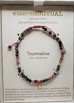 Essential Ritual Tourmaline Love Protection Genuine Gemstone Bracelet • $18.99
