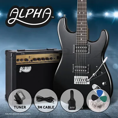 $177.95 • Buy Alpha Electric Guitar Music Strings Instrument Amplifier Amp Tuner Pick Bag Set
