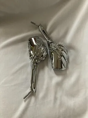 Used Kuryakyn All Chrome Skeleton Hand Mirrors For Harley-Davidson 6115 • $236.27