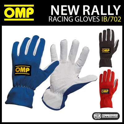 OMP Rally Gloves Short Style In Suede Material Leather Driving In 3 Colours • £65.99