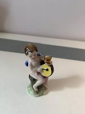 Vintage Japan Cherub Playing A Drum 3” Great Condition • $2