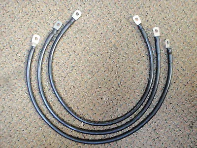 Battery Cable 4 Gauge 12  1ft Black Set Of 3 Cable Wire Tinned Marine Boat Wire • $24.15