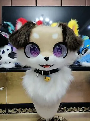 Fursuit Long Fur Husky Dog Fox Mascot Head Party Halloween Fur Cosplay (Head) • $386