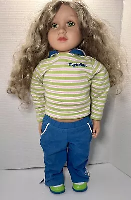 My Twinn Doll Long Blonde Curly Hair Green Eyes Doll 2008 Body & 1996 Head 23  • $84.95