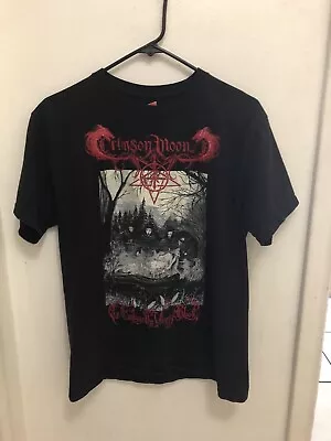 Crimson Moon T-Shirt M  To Embrace The Vampiric Blood Black Metal Xasthur Ausar • $45