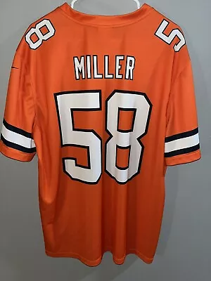 Nike Dri Fit Denver Broncos #58 Von Miller COLOR RUSH NFL Jersey Men’s XL • $25