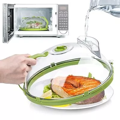 Gracenal Microwave Cover For Food Clear Splatter Cover With Handle And Water... • $25.26