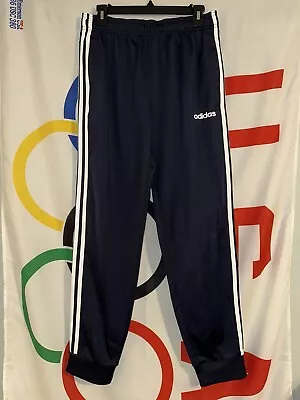 NWT Adidas Track Pants Mens Medium Blue Tapered Athletic Training Soccer • $19.97