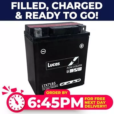 LYTX7L-BS Compatible Lucas Motorbike Battery YTX7L-BS Compatible • £34.34