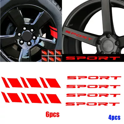 10Pcs Reflective Car Wheel Rims Vinyl Decal Sticker Kits Accessories For 16 -21  • $6.33