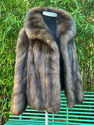 Genuine Barguzin Russian Sable Fur Coat Jacket Royal Crown Size M • £4250