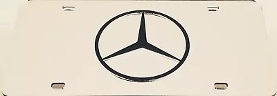 MERCEDES Mirror License Plate Auto Tag Laser Cut Inlaid Acrylic Chrome Silver • $23.99