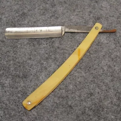 Simmons Hdwe Co USA Keen Kutter 5-1/8  Straight Razor K419 Faux Alabaster Handle • $29.99