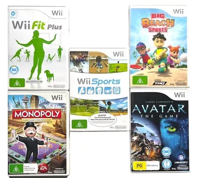 Nintendo Wii X 5 Game Lot Bundle Fit Sports Monopoly Avatar Beach Free Tracking • $29.99