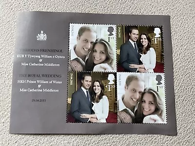 Prince William And Kate Middleton Royal Wedding Stamp Sheet • £4