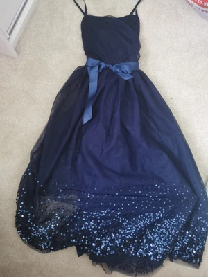 £26 • Buy Girls Navy Blue... Prom Or Special Occasion Dress Size 12years