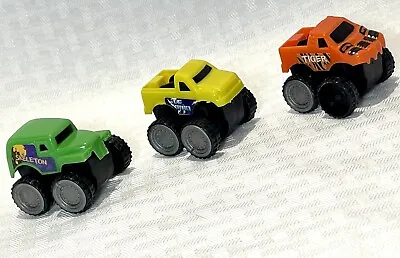 Monster Trucks Plastic Play Decor Cake Toppers Loose 2  Green Yellow Lot Of 3 • $3.04