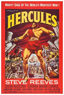 Hercules - Steve Reeves - Movie Poster - 1958 - US Version • $10.99