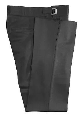 Men's Retro Vintage Sparkling Black Tuxedo Pants 30-32  Adjustable Waist • $9.99