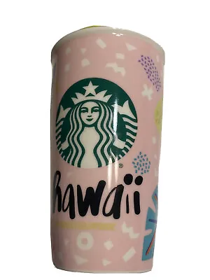$19.99 • Buy Starbucks Hawaii Ceramic Travel Mug 12oz Tumbler Pink And Lid 2016