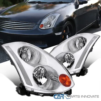 Headlights Fits 2003-2005 Infiniti G35 2Dr Coupe Clear Head Lamp Pair Left+Right • $238.95