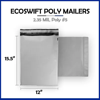 1 12x15.5 EcoSwift Poly Mailers Plastic Envelopes Shipping Mailing Bags 2.35MIL • $2.57