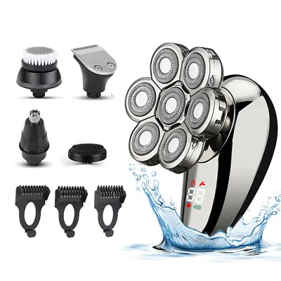 7-in-1 Rotary Electric Shaver 4D Rechargeable Bald Head Hair Beard Trimmer Razor • $57.85