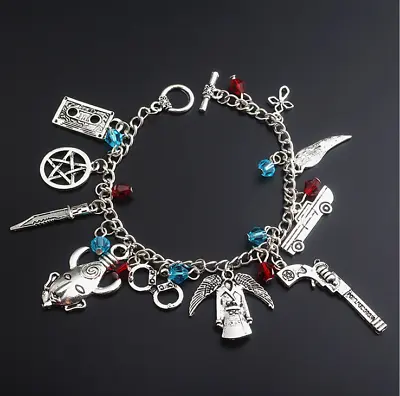 Supernatural SPN Charm Bracelet Metal Bracelets Women Fashion Jewelry • £5.76