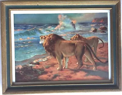 Lions Coastal Landscape   - Artist R. Atkinson Fox • $57.95