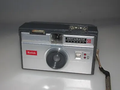 Kodak Instamatic 50 Compact Film Camera + Case - Good Condition - Fully Working • £1.99