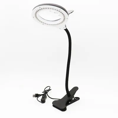 Jollycaper - Magnifying Lamp With Light And Clipper 5x - Brightness LED-Black • $21.99