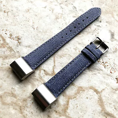 $55.77 • Buy JDB-CH2 Soft Leather Jeans Band Strap With Adapters For Fitbit Charge 2