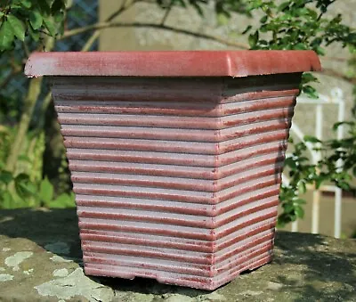 £13.95 • Buy 2 X Tall Tapered Square Garden Plant Pots Flower Pot Planters Patio Outdoor NEW