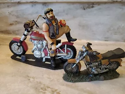 Lot Of 2 Model Motorcycle Sculptures Figurines Harley Davidson SEE PHOTOS! • $15.49