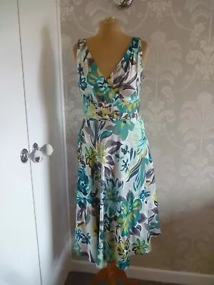 J. TAYLOR (Debenhams) Print Dress Size 14 • £12.99