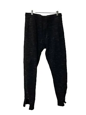 Hollywood The Jean People XL Men's Joggers Zips At Ankle Black W/ White Threats • $10.20