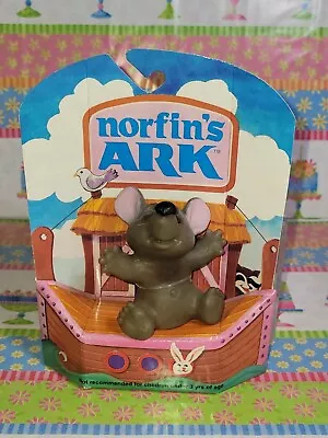 1989 NORFIN'S ARK ~ Cecily Mouse ~ 2 1/2  Dam Norfin Troll Doll ~ NEW ON CARD • $49.95