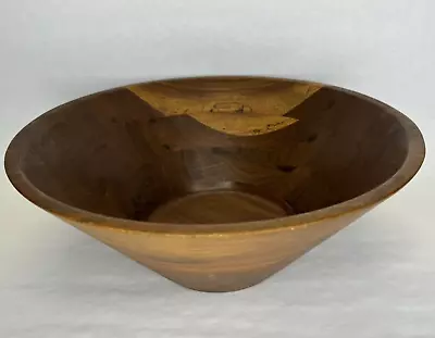 Vintage Walnut Wood Salad Serving Bowl Or Centerpiece Walnut Bowl Factory Store • $16.19