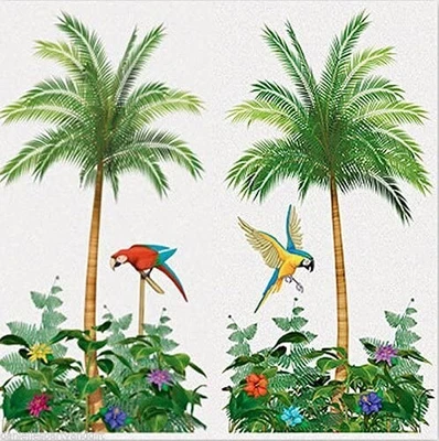 £5.95 • Buy 2x 5ft Hawaiian Luau Tropical Palm Tree Scene Setter Party Beach Wall Decoration