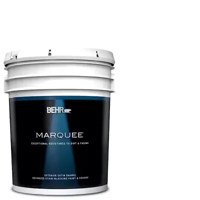 Exterior Paint & Primer - BEHR MARQUEE 5 Gal. Ultra Pure White Satin Enamel • $249.99