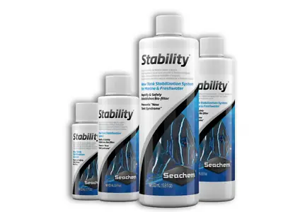 Seachem Stability 50ml 100ml 250ml 500ml Aquarium Fish Tank Live Bacteria Colony • £94.99