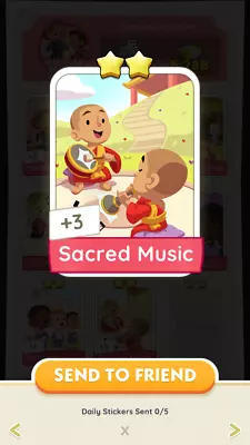 MONOPOLY GO! 2 Stars Sticker 💥💛 Sacred Music • $2