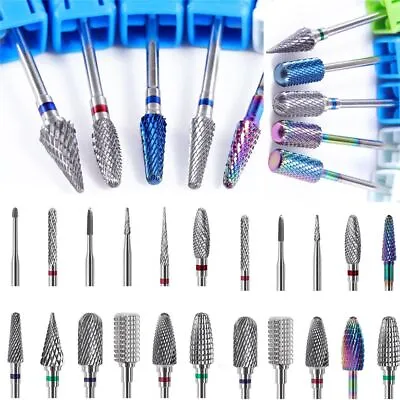 1PCS Nail Drill Bits Cuticle Manicure Machine Cutter Diamond File Gel Polish Kit • £4.55