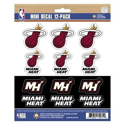 Miami Heat NBA Vinyl Die-Cut Sticker Set / Decal Sheet *Free Shipping • $6.87