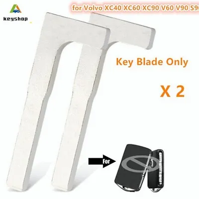 2 X Smart Remote Uncut Blank Key Blade For Volvo XC40 XC60 XC90 V60 V90 S90 • $10.81