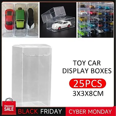 25pcs Clear Model Toy Car Display Box Show Storage Case Dustproof For 1:64 ScamH • $6.19