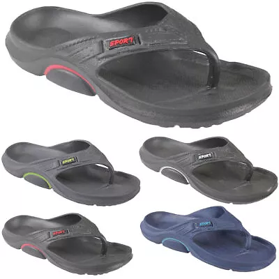 £5.95 • Buy Mens Eva Toe Post Sandals Flip Flops Pool Beach Slippers Walking Mules Sports Sz